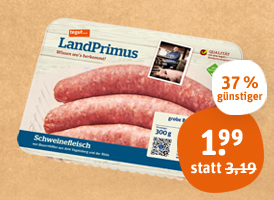 tegut... LandPrimus grobe Bratwurst 11