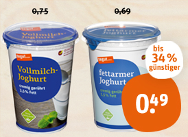 tegut... Vollmilch oder fettarmer Joghurt