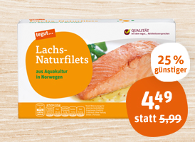 tegut... Lachs-Naturfilets