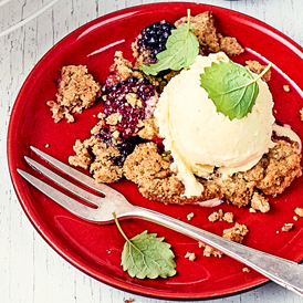 Apple-Crumble mit Nussstreuseln