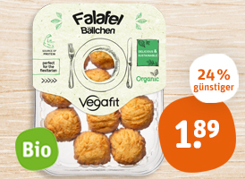 Vegafit vegane Bio-Falafelbällchen oder vegetarische Bio-Bällchen