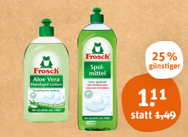 Frosch Handspül-Lotion oder Spülmittel