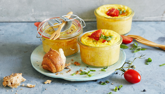 Mini-Frittatas aus dem Glas