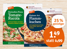 tegut... Steinofen-Pizza oder Flammkuchen