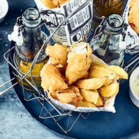 Fish & Chips mit Estragon-Remoulade