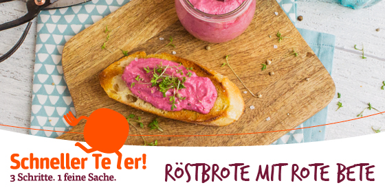 Röstbrote mit Rote-Bete-Dip