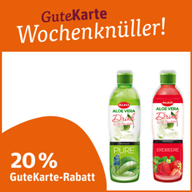 20 % GuteKarte-Rabatt auf Aleo Aloe Vera Drink