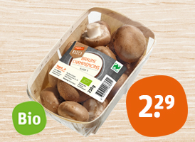 Naturland tegut… Bio-Champignons, braun