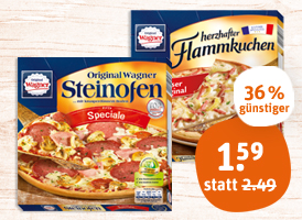 Original Wagner Steinofen-Pizza, Flammkuchen oder Pizzies