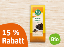 15 % Rabatt auf alle Lebensbaum Bio-Gewürze (inklusive demeter)