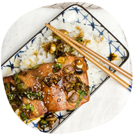 Teriyaki-Lachs