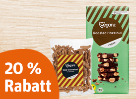 20 % Rabatt auf alle Veganz-Artikel