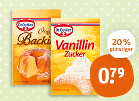 Dr. Oetker Backin oder Vanillinzucker