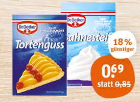 Dr. Oetker Tortenguss oder Sahnesteif