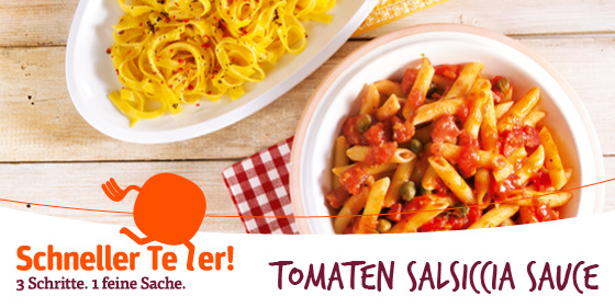 Tomaten-Salsiccia-Sauce mit Penne