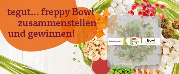 tegut... freppy Bowl zusammenstellen und gewinnen!