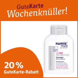 20 % GuteKarte-Rabatt auf alle Artikel von numis med