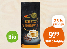 Naturland tegut... vom Feinsten Bio-Caffè Crema oder Bio-Espresso