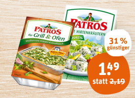 Patros Feta, für Grill & Ofen oder Miniwürfel