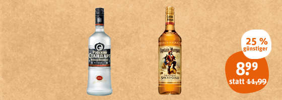 Captain Morgan oder Russian Standard Wodka