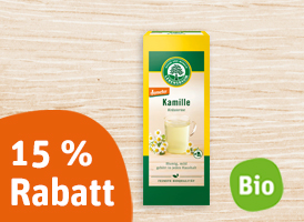 15 % Rabatt auf alle Lebensbaum Bio-Tees (inkl. demeter)