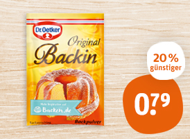 Dr. Oetker Vanillinzucker, Bourbon Vanillezucker oder Backin