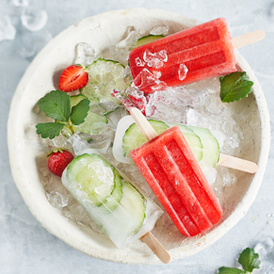 Gin-Tonic- & Erdbeer-Limes-Ice-Pops