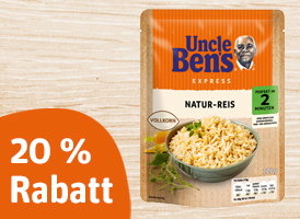 20 % auf alle Uncle Ben’s Artikel