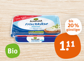 Alnatura Bio-Frischkäse oder Bio-Körniger-Frischkäse