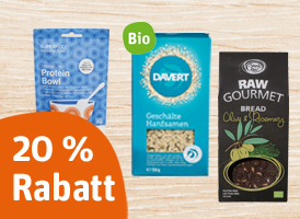 20 % Rabatt auf Raw- und Superfoods