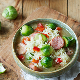 Schnelle Reissuppe mit Mettenden