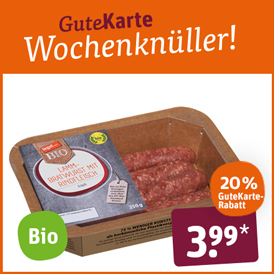 Biokreis tegut... Bio Lammbratwurst