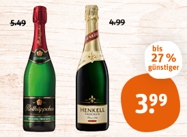 Henkell Sekt oder Rotkäppchen Sekt Flaschengärun