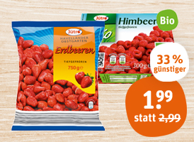 Jütro Himbeeren, Erdbeeren oder Bio-Himbeeren