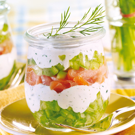 Lachs-Gurkensalat