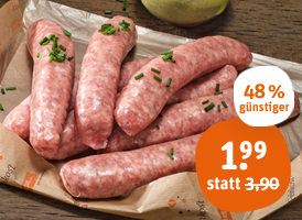 frische grobe Bratwurst