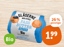 Naturland Gläserne Molkerei Bio-Fassbutter