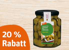 20 % Rabatt auf alle tegut... Oliven und Antipasti im Glas