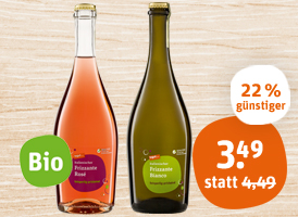 tegut... Frizzante Bio-Rosé oder -Bianco 1