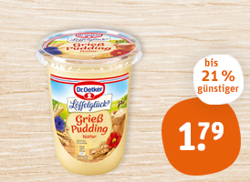 Dr. Oetker Grütze, Grießpudding, High Protein Pudding oder Sahnepudding