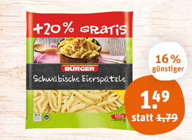 Bürger Schwäbische Eierspätzle oder Eierknöpfle