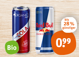 Red Bull Energy Drink oder Organics