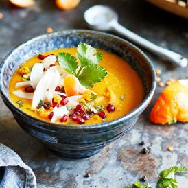 Möhren-Linsen-Suppe mit Clementine