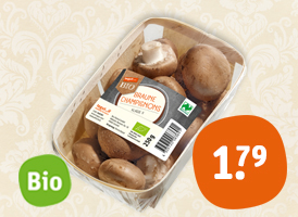 Naturland tegut… Bio-Champignons, braun