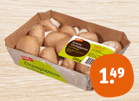 tegut... Champignons, braun