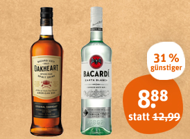 Bacardi Rum oder Bacardi Oakheart 2, 21