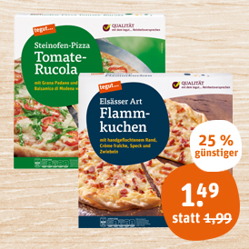 tegut... Steinofen Pizza oder Flammkuchen