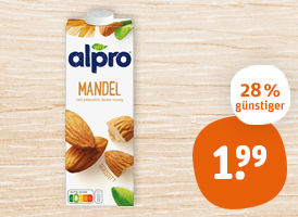 Alpro Mandel-, Kokosnuss- oder Haselnuss-Drink