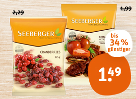 Seeberger Datteln, Cranberries oder getrocknete Tomaten