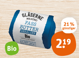 Naturland Gläserne Molkerei Bio-Fassbutter 